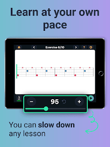 Adjust the lesson speed and learn at your own pace